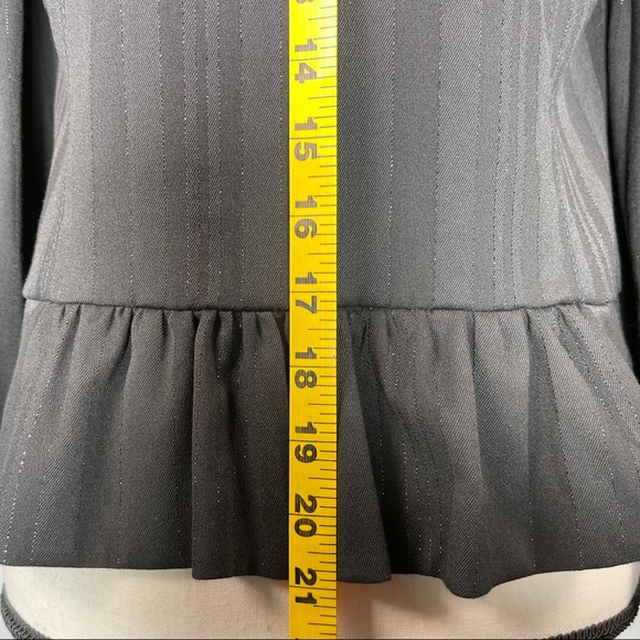 Poleci Metallic Pin-Stripe Jacket w/ Bell Sleeves - Picture 14 of 15